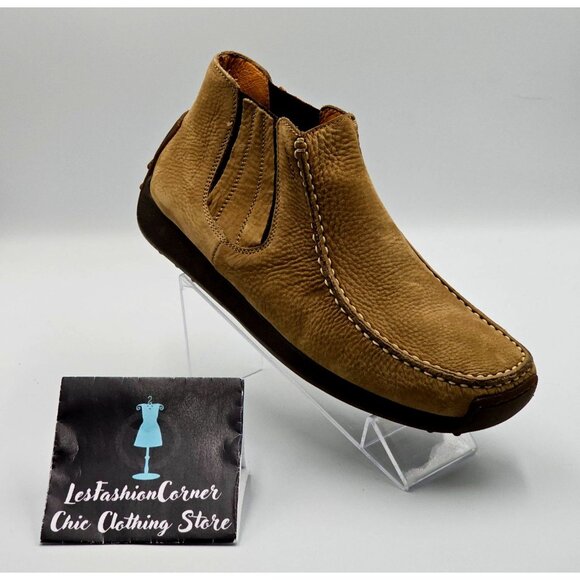 Geox Mens Tan Suede Leather Respira Slip-On Chelsea Chukka Boots Sz 10 (43) 2834 - Picture 13 of 16